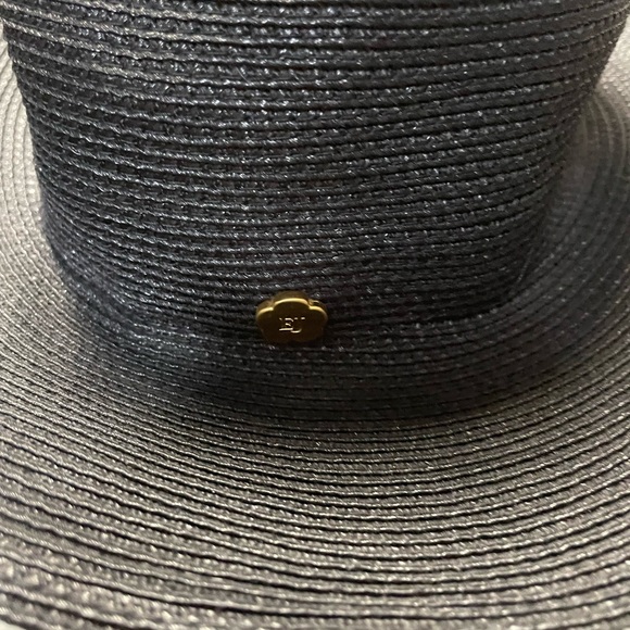 🌺 Eric Javits black straw hat 🌺 - Picture 6 of 9